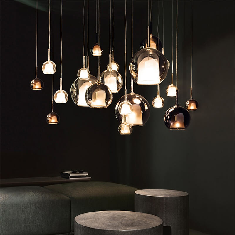 Szklana Lampa Wisząca Glo Penta Eklektyczna - obrazek 10