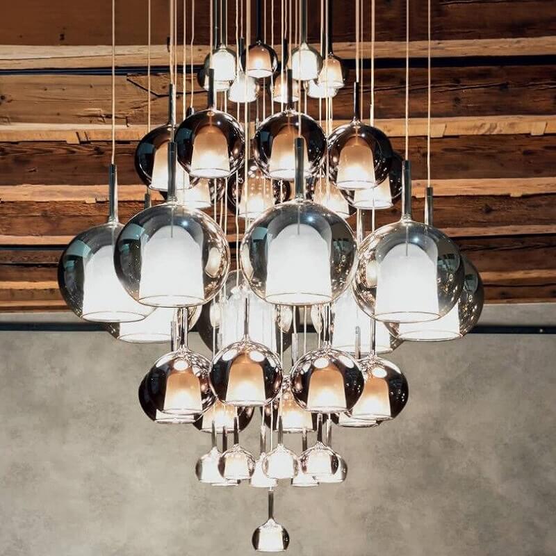 Szklana Lampa Wisząca Glo Penta Eklektyczna - obrazek 7