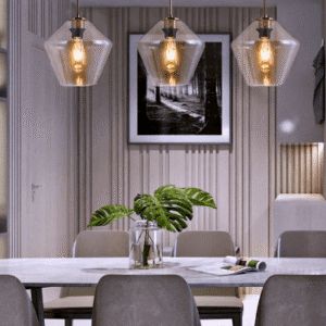 Szklana Lampa Wisząca Paris Klasyczna Pojedyncza