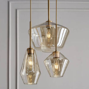 Szklana Lampa Wisząca Paris Klasyczna Pojedyncza