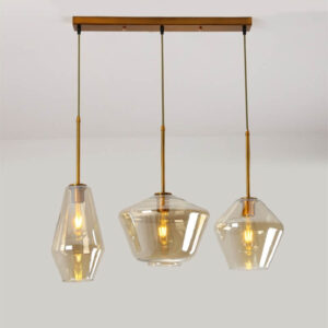 Szklana Lampa Wisząca Paris Klasyczna Potrójna