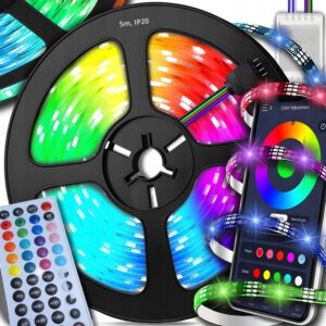Taśma LED RGB 5m 5050 pilot aplikacja