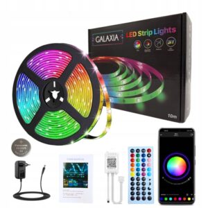 Taśma LED RGB 5m 5050 pilot aplikacja