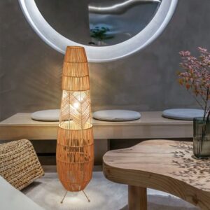 Wiklinowa Stojąca Lampa Podłogowa Menak Boho
