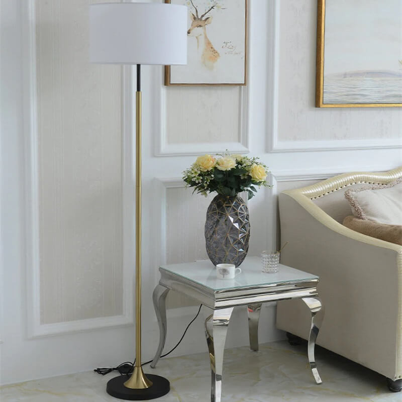 Klasyczna Wysoka Lampa Podłogowa Mauro Złota - obrazek 2