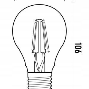 Żarówka LED E27 Filament 6W 3000K 800lm LEDLUX Premium