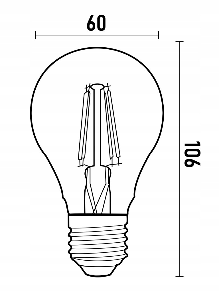 Żarówka LED E27 Filament 6W 3000K 800lm LEDLUX Premium