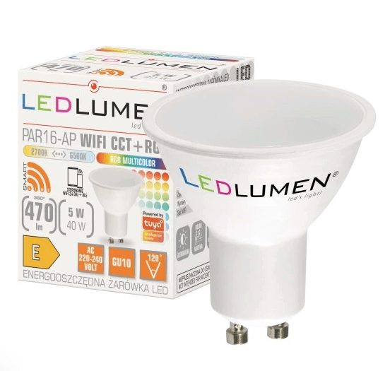 Żarówka LED GU10 RGB 5W=40W TUYA Smart