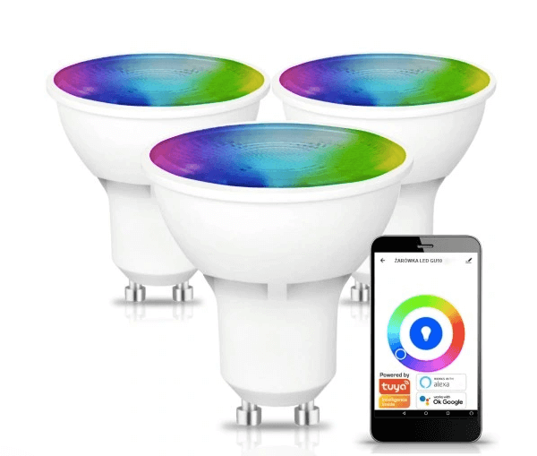 Żarówka LED GU10 x3 5W RGB Tuya Smart
