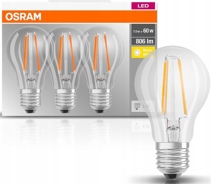 Zestaw 6x Żarówka LED E27 7W = 60W 806lm OSRAM - obrazek 3
