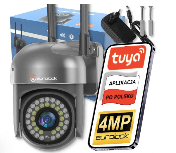 Zewnętrzna Kamera WiFi Obrotowa TUYA