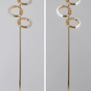 Złota Lampa Podłogowa Rings Glamour