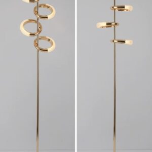 Złota Lampa Podłogowa Rings Glamour