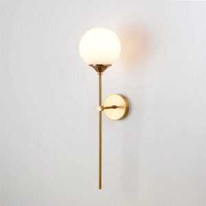 Złoty Kinkiet Ścienny Perez Art Deco