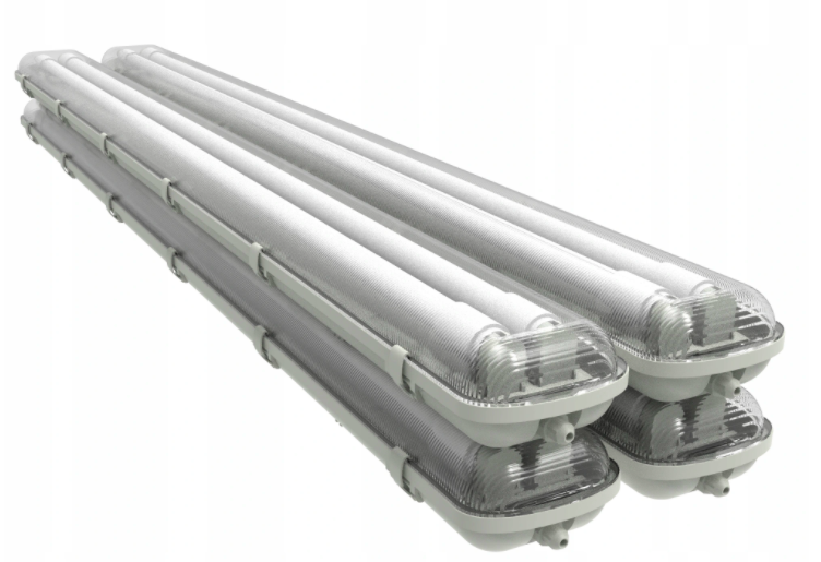 Zestaw 4szt Oprawa Hermetyczna 120cm + 8 Świetlówki LED 20W