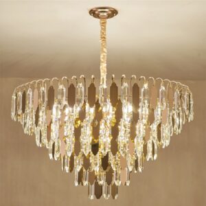 Żyrandol Kryształowy Valerie Złoty Glamour