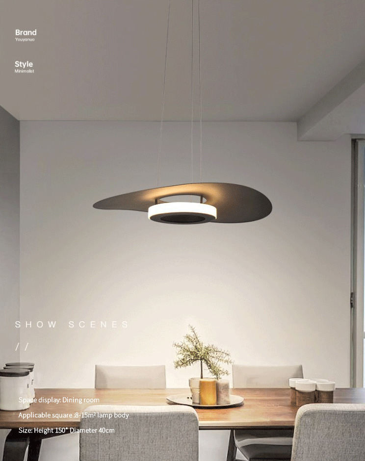 Modernistyczna Lampa Wisząca Mona Latający Spodek LED - obrazek 4