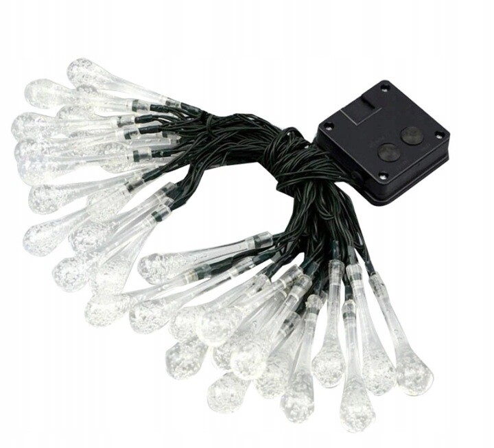 Spadające Krople Sople LED GIRLANDA SOLARNA - obrazek 6