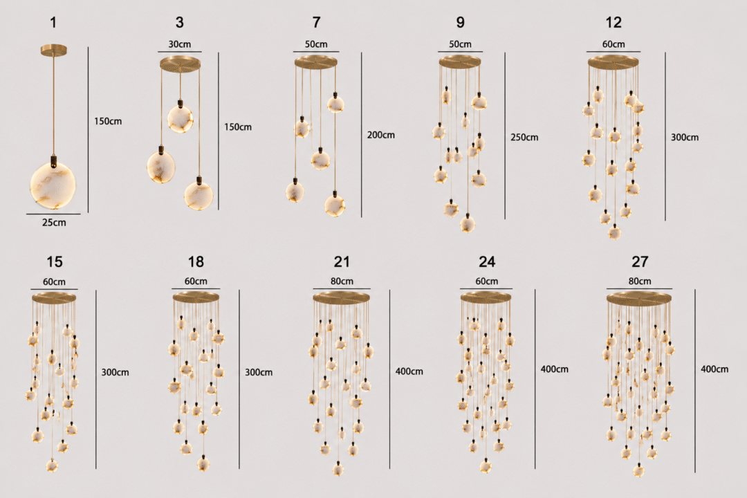 Lampa Wisząca LED do Wysokiego Salonu i Klatki Schodowej