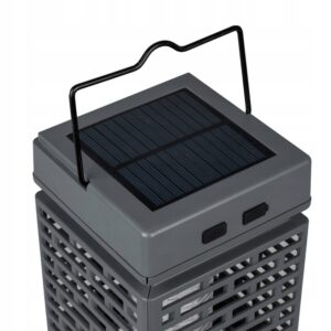 LAMPA OWADOBÓJCZA SOLARNA 2 w 1 - ogrodowa latarnia z efektem pochodni i ładowaniem USB