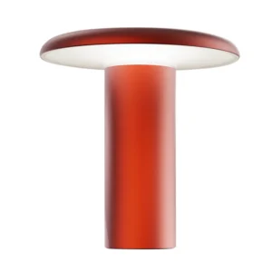 Lampa stołowa LED Artemide Takku z akumulatorem, czerwona