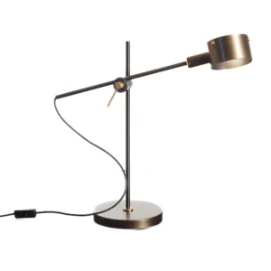Oluce Go 252 lampa stołowa LED, brąz