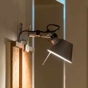 Lampa z klipsem Artemide Tolomeo Micro Pinza, aluminium