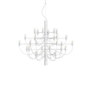 Żyrandol LED FLOS 2097/30, przezroczysty, biały