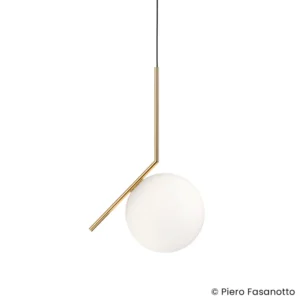 Lampa wisząca FLOS IC S2 10th Anniversary, pozłacana 24-karatowym złotem