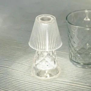 Lampa stołowa LED Newgarden Lola 12 lux, bateria, przezroczysta