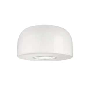 Lampa sufitowa Flos Bellhop Glass C2, biała, szkło, Ø 45 cm