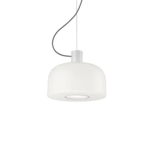 Lampa wisząca Flos Bellhop Glass S1, biały, szkło, Ø 33 cm, E27