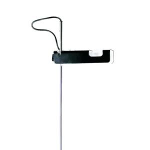 Oluce lampa stojąca Spider, czarny/chrom, metal, aluminium
