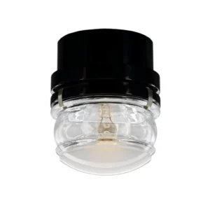 Oluce Kinkiet LED Fresnel, czarny, aluminium, szkło, 2700 K