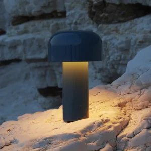 Lampa stołowa Flos LED z akumulatorem Bellhop, niebieska, 21 cm, ściemniana,