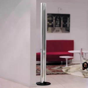 Lampa stojąca LED Megaron, aluminium lśniący