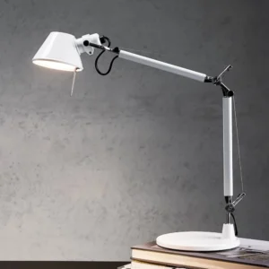 Lampa stołowa Artemide Tolomeo Micro, biała