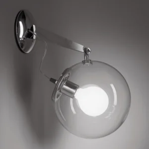 Artemide Miconos szklana lampa ścienna, chrom