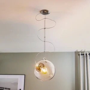 Artemide Miconos szklana lampa wisząca, chrom