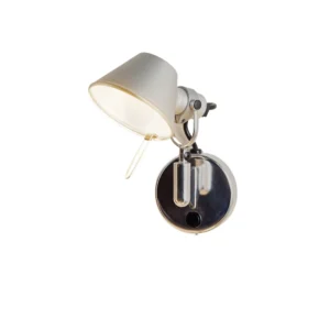 Artemide Tolomeo Micro Faretto Kinkiet LED, 3000 K, szary