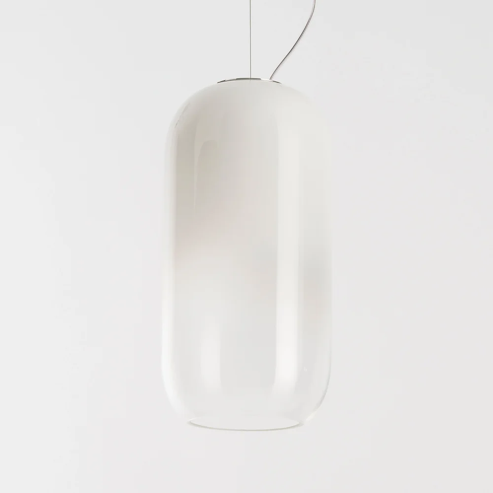 Artemide Gople Mini lampa wisząca biała/srebrna
