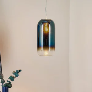 Artemide Gople Mini wisząca niebieska/srebrna