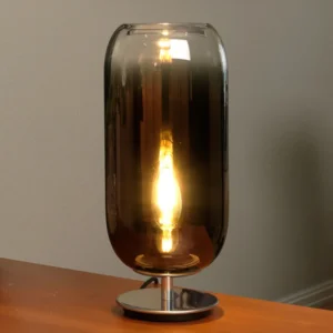 Artemide Gople Mini lampa stołowa brąz/srebrna