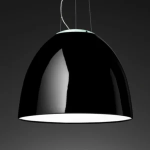 Żyrandol wiszący Artemide Nur Gloss sterowany za pomocą aplikacji, czarna