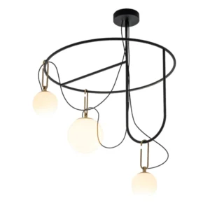 Szklana lampa wisząca Artemide nh S4, 3-punktowa