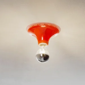 Designerska lampa sufitowa Artemide Teti, przezroczysty pomarańczowy