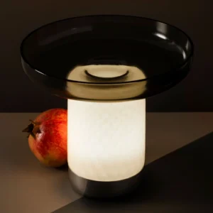 Artemide Bontà lampa stołowa LED, szara szala