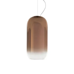 Artemide Gople Mini lampa wisząca brązowa/czarna