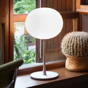 Lampa stołowa FLOS Glo-Ball Table 1, matowy srebrny