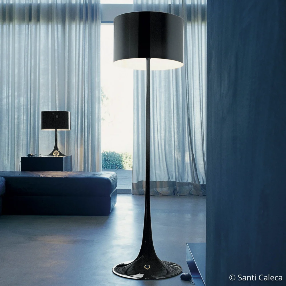 FLOS Spun Light F - czarna lampa stojąca